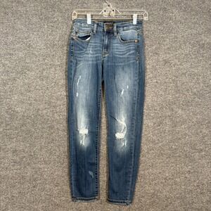 Judy‎ Blue Jeans Womens 1/25 Blue Skinny Relaxed Fit Casual Comfort Distressed